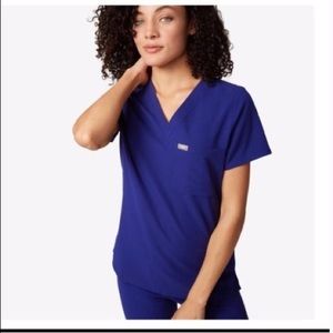 Figs Livingston Bottom Catalina Top Scrub Set Blue